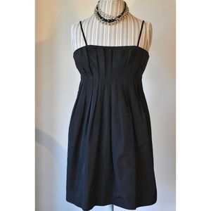 BCBG Black Pleated Strapless Dress w/ Pockets